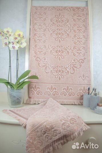 Полотенца Набор комплект махровые велюровые