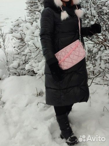 Пуховик зимний женский 44 46 черный