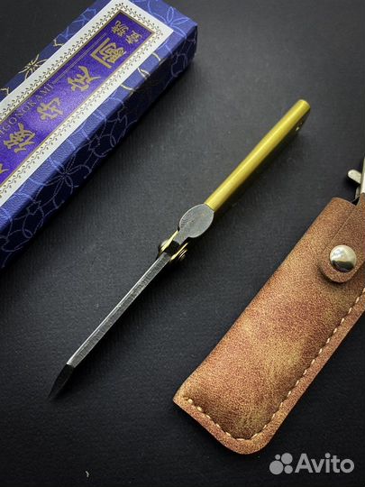 Higonokami Японский складной нож с чехлом (19-BR)