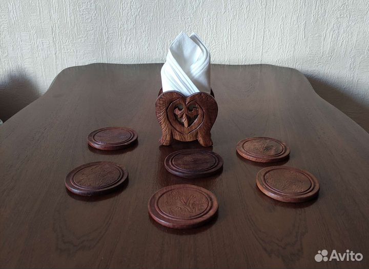 Подставки деревянные (6шт) Кипр