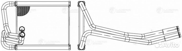 Luzar LRH0848 Радиатор отоп. для ам Kia Soul 09