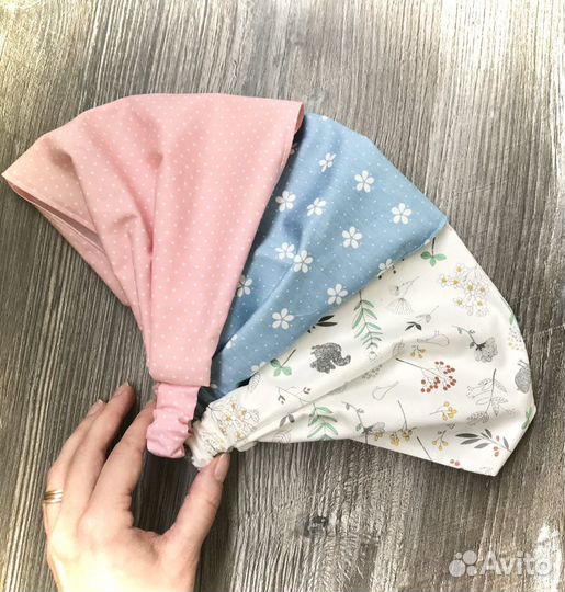 Косыночки на резинке, аксессуары для волос ручной