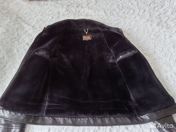 Мужская дублёнка экокожа 46