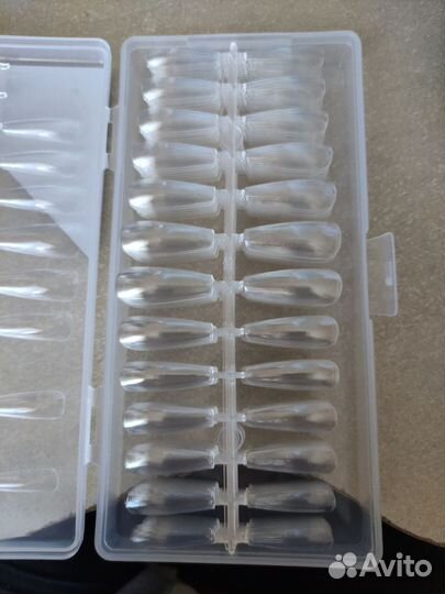 Типсы гелевые миндаль