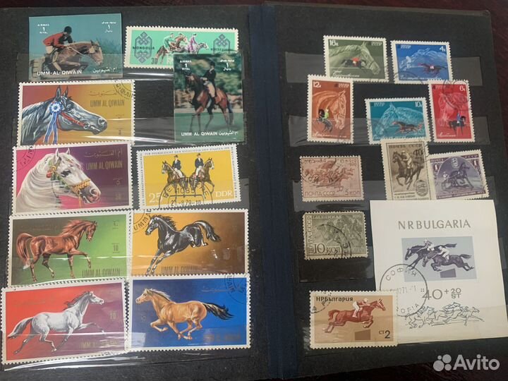Почтовые марки СССР. Лошади