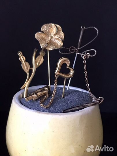 Шляпные булавки винтажные броши
