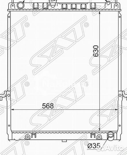 Радиатор nissan safari/patrol TB48DE 02-07