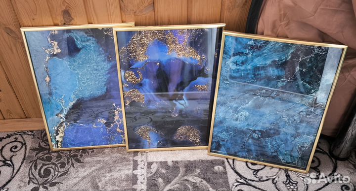 Картины триптих вода