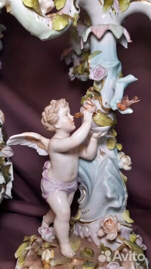 Фарфор 19 век. Каминный набор