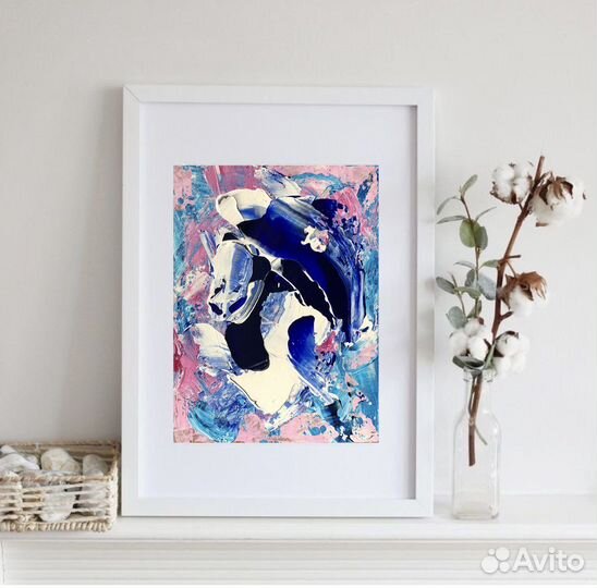 Стильная абстракция интерьерная картина