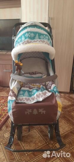 Детские санки коляска