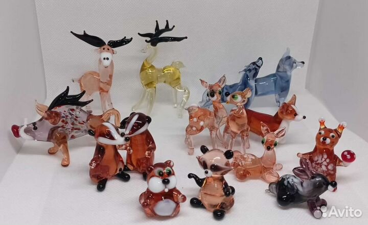 Фигурки из стекла. 3-4 и 4-6 см