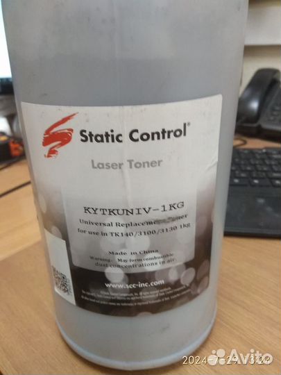 Тонер Static Control kytkuniv-1KG black