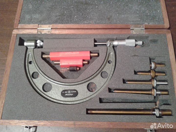 Микрометр Mitutoyo 104-135А со сменными пятками