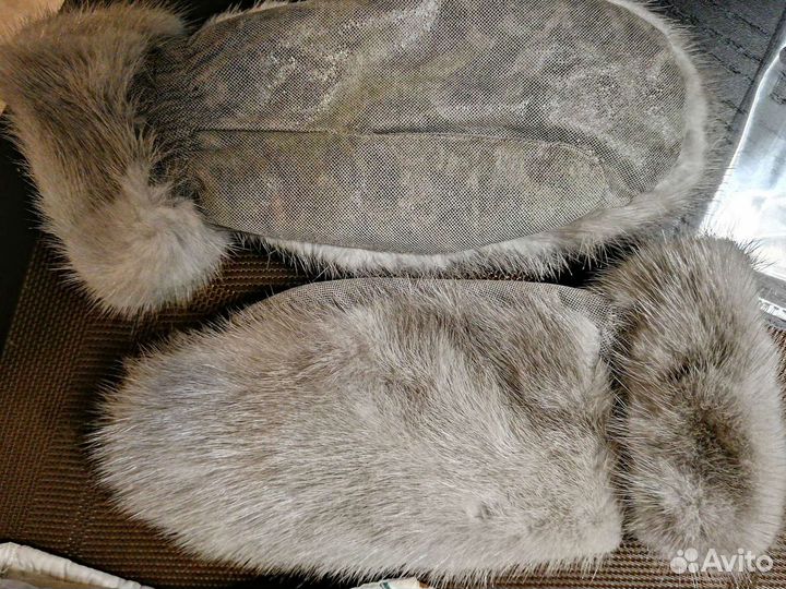 Норковые варежки детские и взрослые