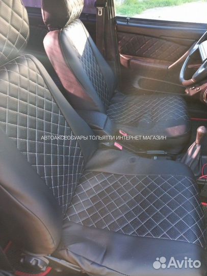LADA 2109/2114 чехлы экокожа ромб/сер.ст