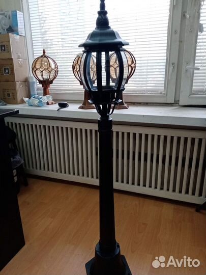 Фонарь-столб уличный садовый металл 116см