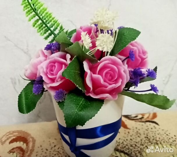 Букет цветы из мыла