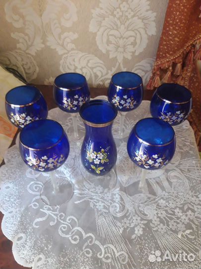 Фужеры цветной хрусталь