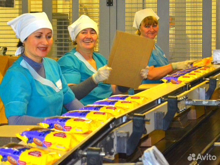 Упаковщик конфет сидя с питанием и проживанием