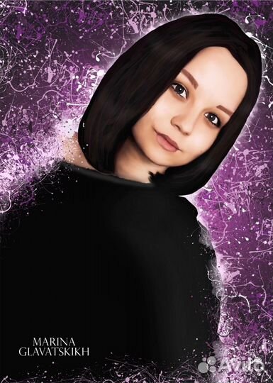 Портрет по фотологотипыиллюстрацииарты