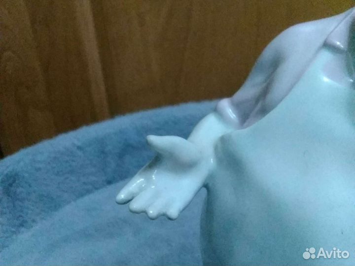 Фарфоровая статуэтка Кот и повар,Лфз