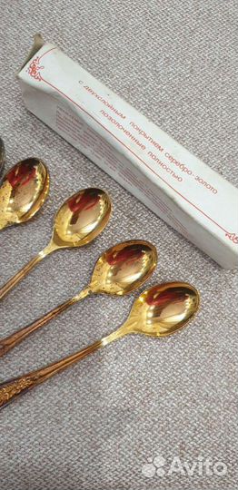 Чайные ложки позолоченные