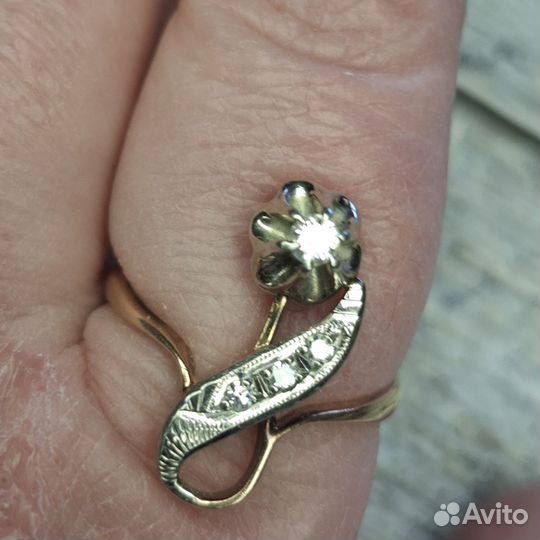 Кольцо с бриллиантом СССР