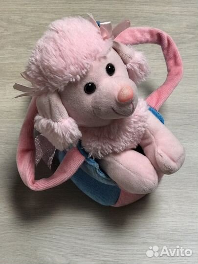 Мягкая игрушка собака в сумке