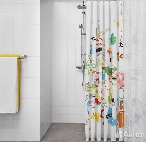 Штанга для штор в душ икеа 90-120 см