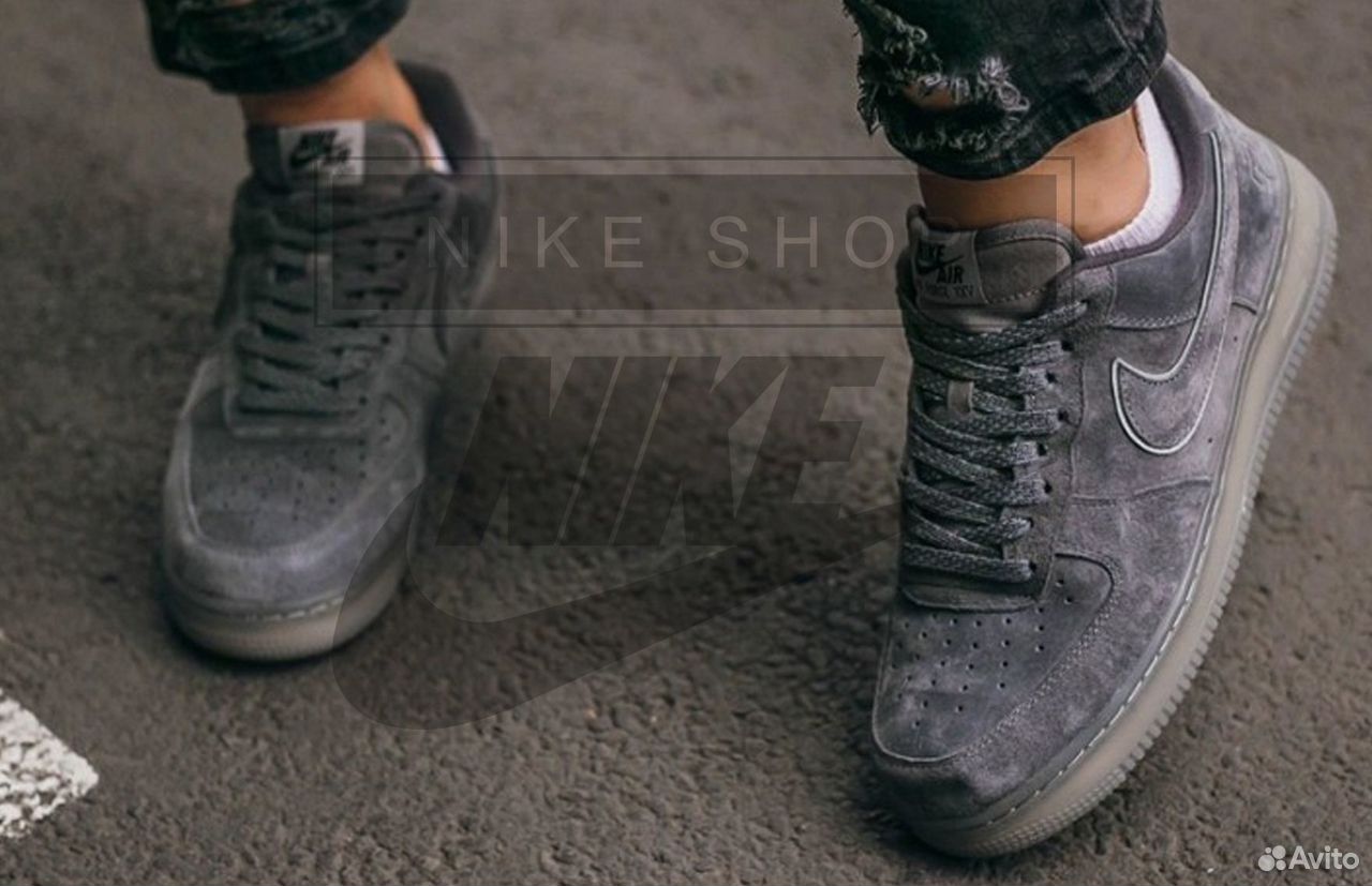 Nike air force 1 low suede dark grey 36 45