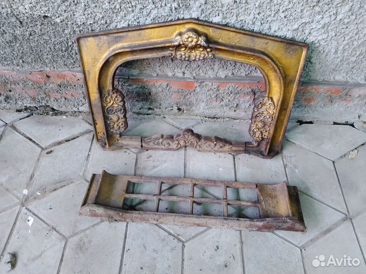 Экран камина чугунный