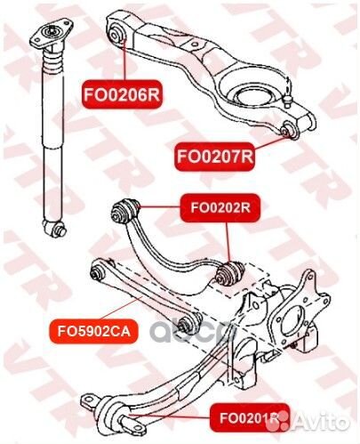 Поперечный рычаг задней подвески FO5902CA VTR