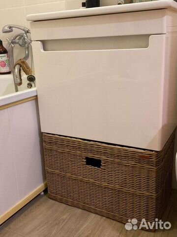 Корзина для белья плетёная