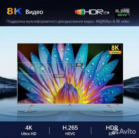 SMART TV приставка, Android12, 4/64Gb, 8K, WiFi6