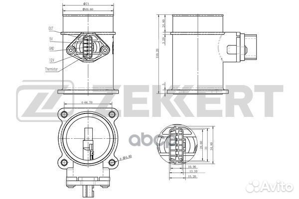 Датчик массового расхода воздуха Nissan Almera