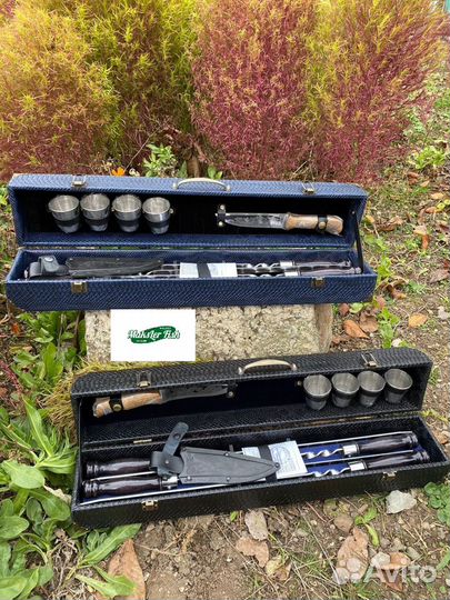 Набор шашлычный подарочный К-1 кожа