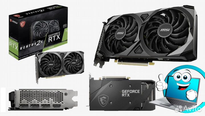 Новые видеокарты MSi 12Gb GeForce RTX 3060OC