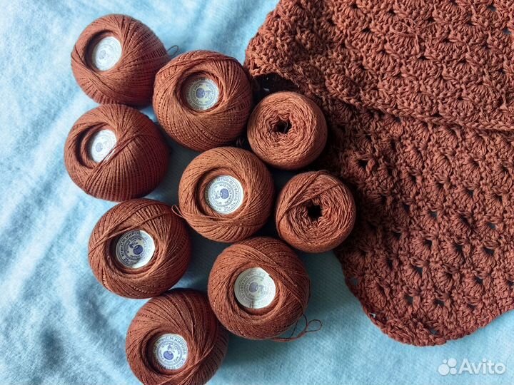 Нитки вязальные штопка сирень хб