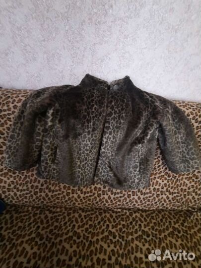 Шубка, мех под леопарда, 50 размер