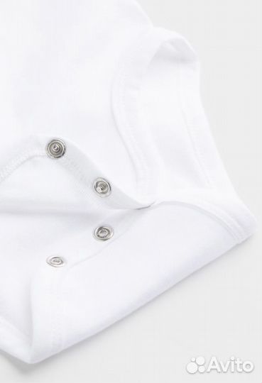 Белые боди с коротким рукавом hm 80