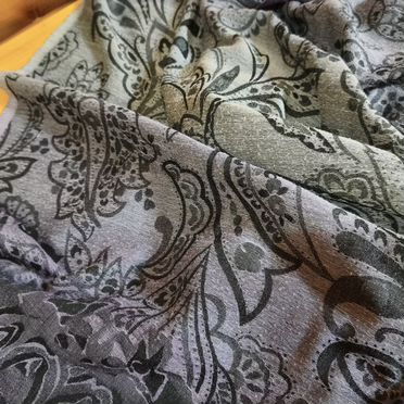 Палантин фиолетовый с серым