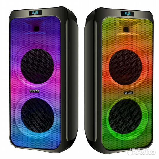 Блютуз колонка 80W караоке радио LED новая мощная
