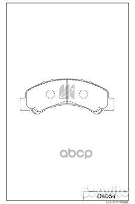 Колодки тормозные, передние D4054 Kashiyama