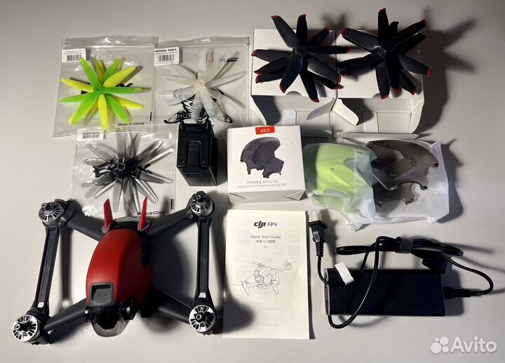 DJI FPV (Racer) прокаченый, Fly More Kit, пропы