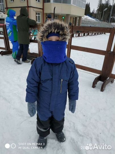 Комплект зимний Снуд+Шапка р.52-54 натуральный пом