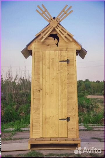 Дачный туалет деревянный с установкой LZF