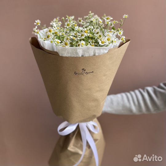 Букет цветов «Прямо с поля» (матрикария)