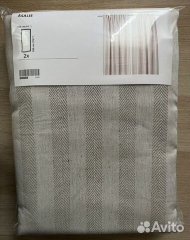 Шторы Икеа Асалие лен+хлопок широкие