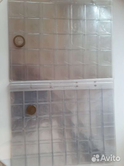 Листы для хранения монет в альбоме бу